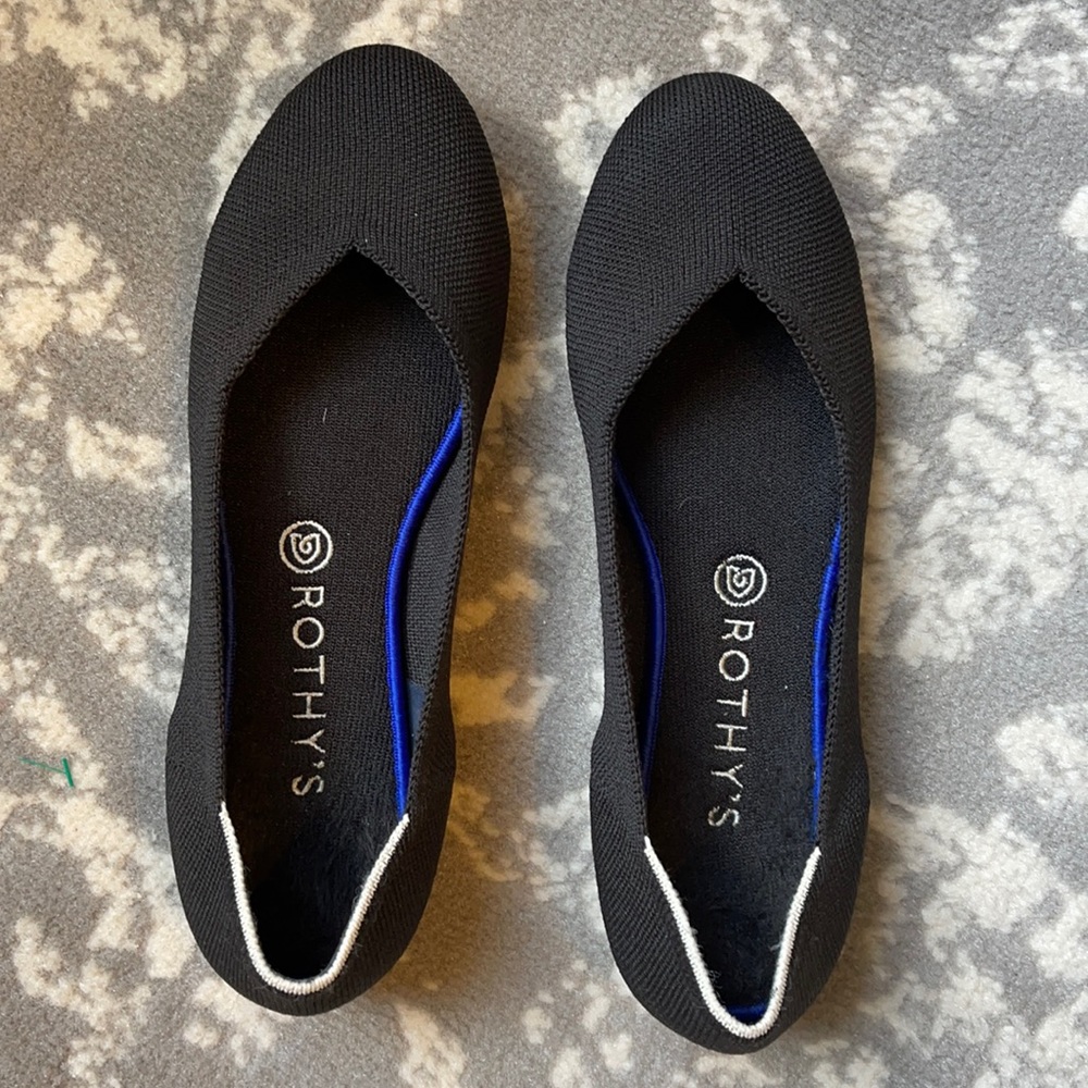 Rothy's Women's Black Knit Ballet Flats